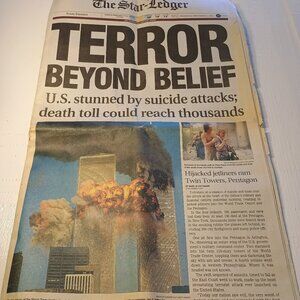 ORIG UNCIRCULATED SEPTEMBER 12, 2001 The Star-Ledger NEWSPAPER (9/11 ISSUE) 42Pg